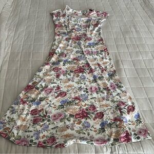 Vintage Sostanza Floral Cap Sleeve Sundress Size S/M Casual Cottagecore Prairie